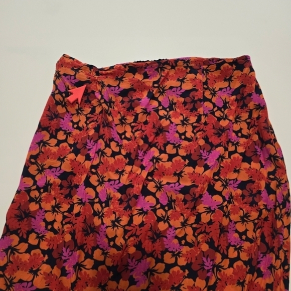 Derek Lam 10 Crosby Liona Lace Trimmed Skirt In Red Viscose Size 8 - Picture 8 of 12